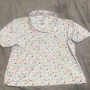 Vineyard Vines Kids Polo with Dinosaur Print